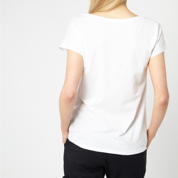 🌺 5/$30 🌺 Esprit 100% cotton white graphic Tee / Baby T with fruits and avocado - Picture 3 of 10